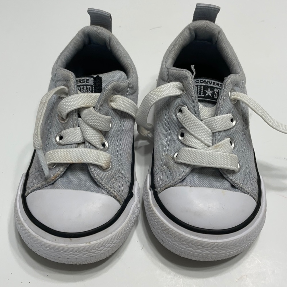 Kids Light Gray Converse All Star Sneakers
